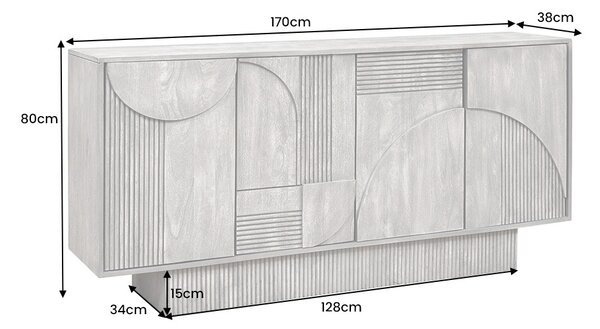 Designová komoda Movement 170 cm hnědé mango