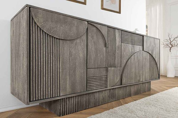 Designová komoda Movement 170 cm šedé dymové mango