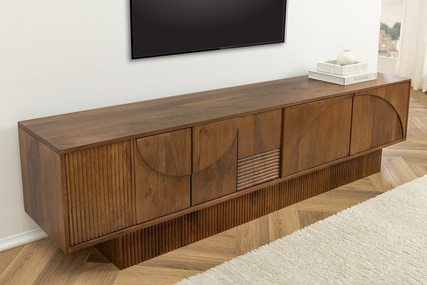 Designový TV stolek Movement 200 cm hnědé mango