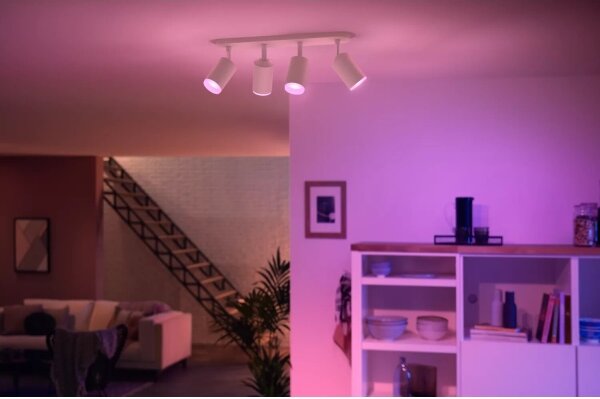 Philips - LED RGBW Stmívatelné bodové svítidlo Hue FUGATO 4xGU10/4,2W/230V bílá