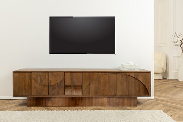 Designový TV stolek Movement 200 cm hnědé mango