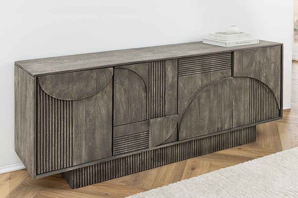 Designová komoda Movement 170 cm šedé dymové mango