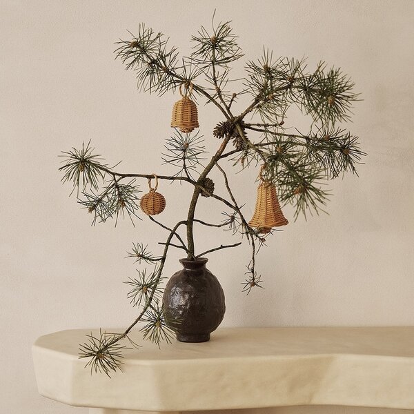Vánoční ozdoby z ratanu Bell Baubles – set 3 ks