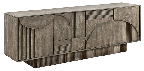 Designová komoda Movement 170 cm šedé dymové mango