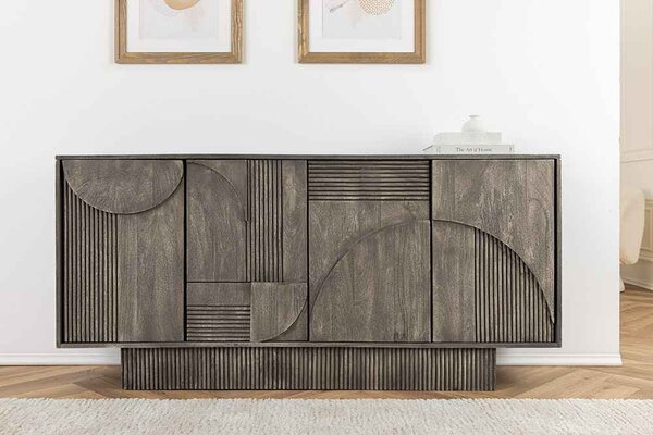 Designová komoda Movement 170 cm šedé dymové mango