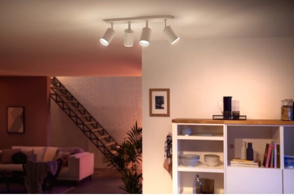 Philips - LED RGBW Stmívatelné bodové svítidlo Hue FUGATO 4xGU10/4,2W/230V bílá