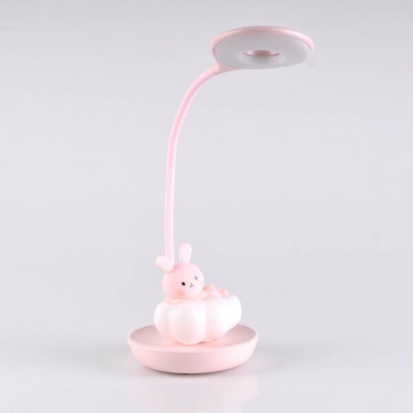 LED stolní dětská lampička MASSACHUSETTS, 2,5W, králíček, růžová
