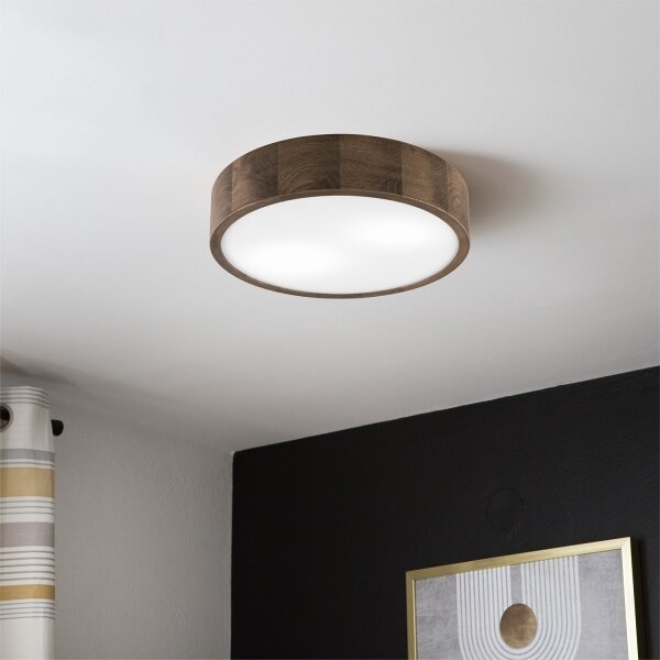 Brilagi - LED Stropní svítidlo CARVALHO 2xE27/60W/230V dub ořech pr. 37 cm