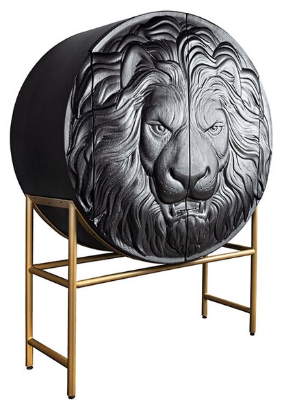 Designová vysoká komoda Hergus 140 cm černé mango