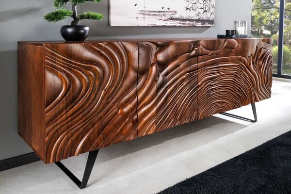 Designová komoda Zion 175 cm hnědá akácie