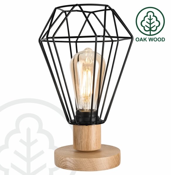 Brilagi - Stolní lampa WOODY BASKET 1xE27/60W/230V dub