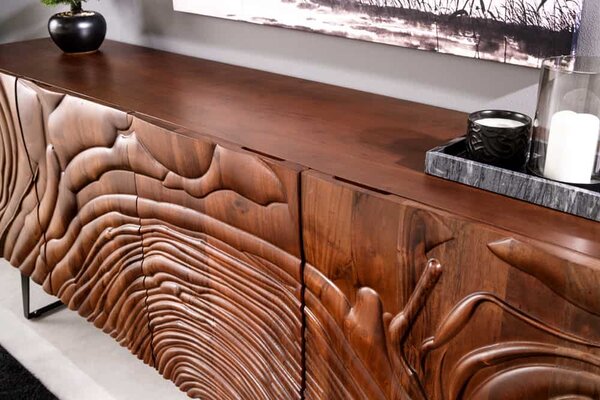 Designová komoda Zion 175 cm hnědá akácie