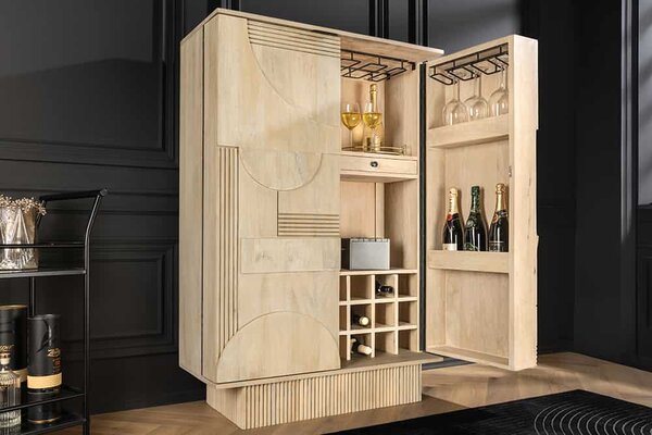 Designová barová skříňka Movement 141 cm mango