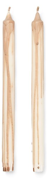 Svíčka Dryp Beige 30 cm – set 2 ks