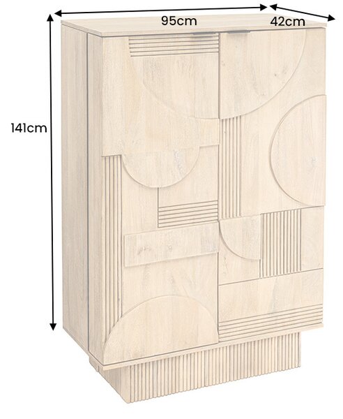 Designová barová skříňka Movement 141 cm mango