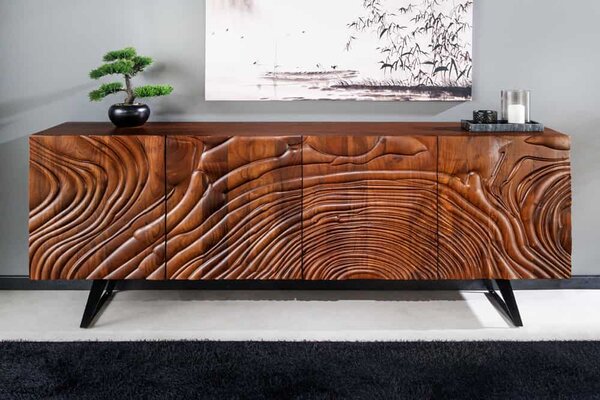 Designová komoda Zion 175 cm hnědá akácie