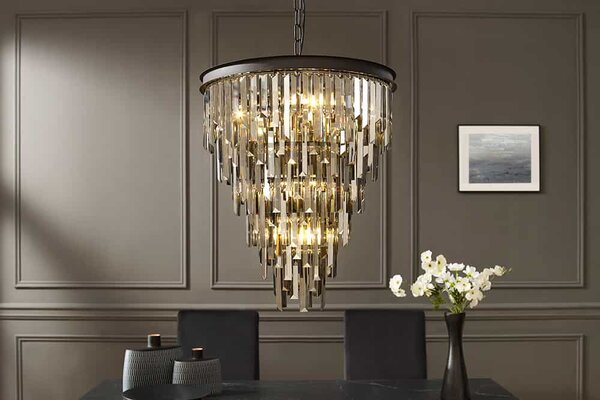 Designový lustr Jamarcus 52 cm šedý