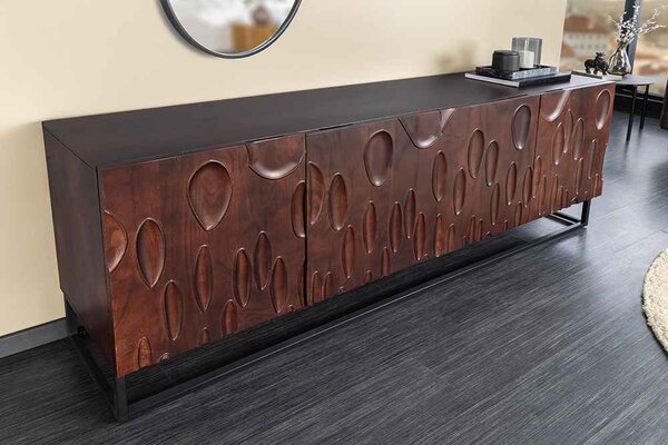 Designová komoda Lameez 175 cm tmavě hnědá akácie