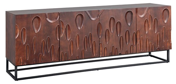 Designová komoda Lameez 175 cm tmavě hnědá akácie