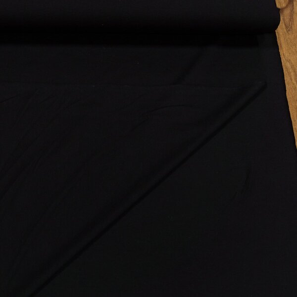 Viskózový úplet UNI 14863, jednobarevný černý, š.155cm (látka v metráži)