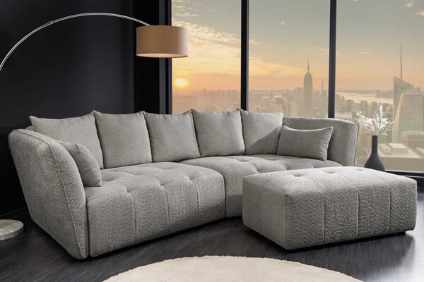 Designová sedačka Wellington 295 cm šedá