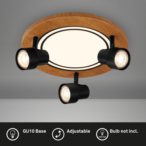 Brilo - LED Stropní svítidlo LED/12W/230V + 3xGU10/9W 3000K