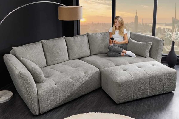 Designová sedačka Wellington 295 cm šedá