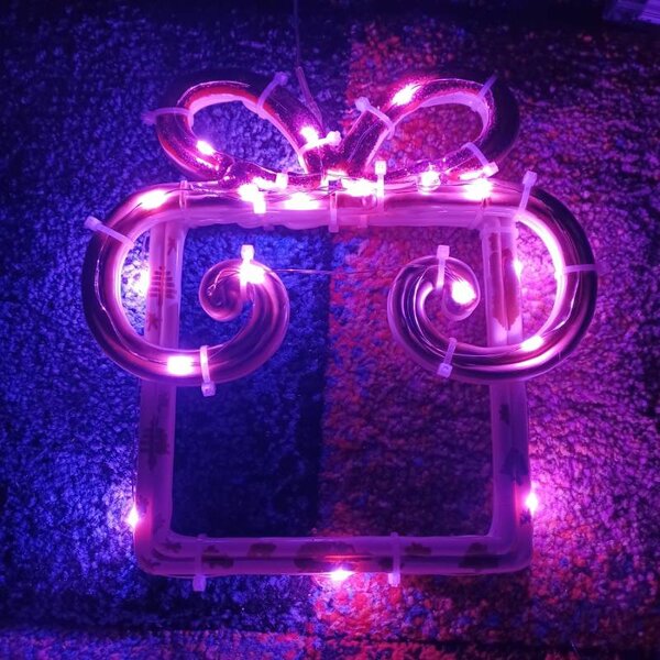 DECOLED ECOprint ozdoba vánoční dárek 30 cm bílá, 3D tisk, plast, venkovní