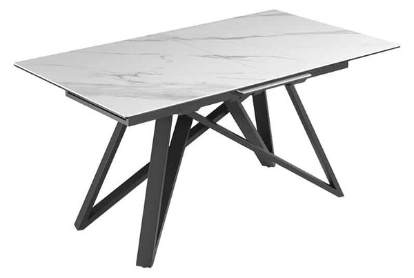 Roztahovací keramický stůl Callen 160-200cm mramor bílý