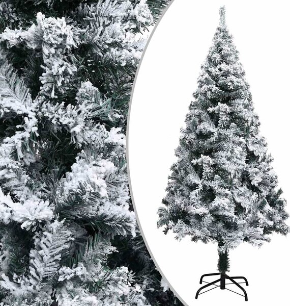VidaXL Umělý vánoční stromek zasněžený zelený 120 cm PVC [328481] Barva: Zelená a bílá