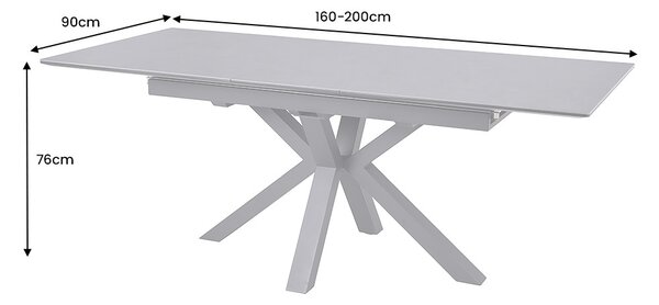 Designový roztahovací keramický stůl Age 160 - 200 grafit šedý