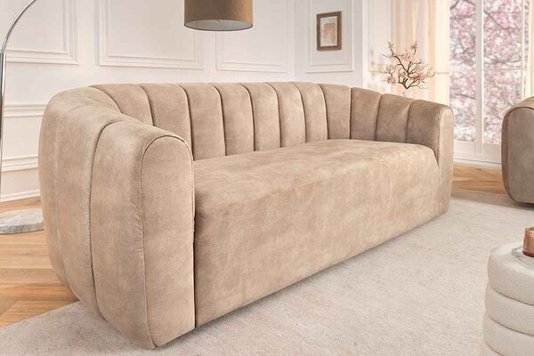 Designová sedačka Kalei 200 cm béžový samet
