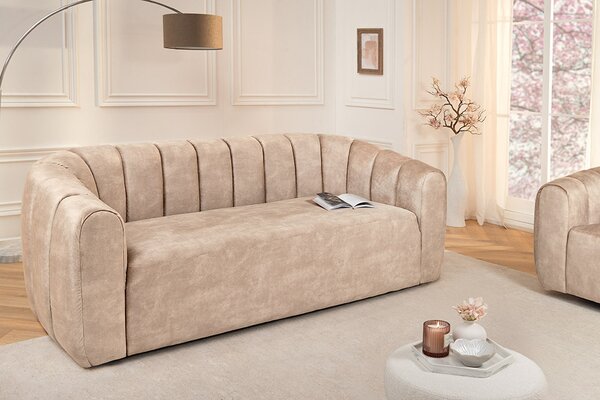 Designová sedačka Kalei 200 cm béžový samet