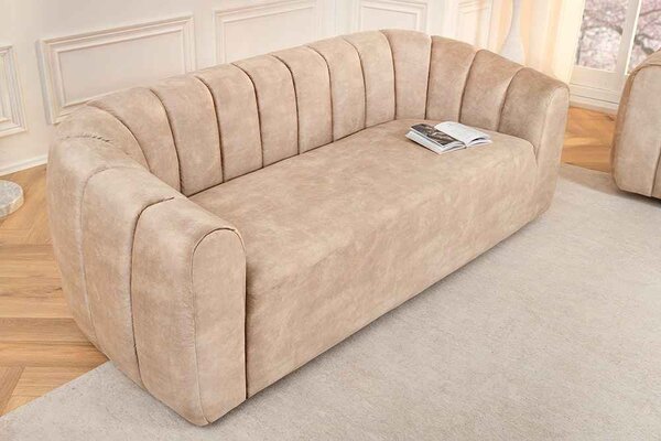 Designová sedačka Kalei 200 cm béžový samet