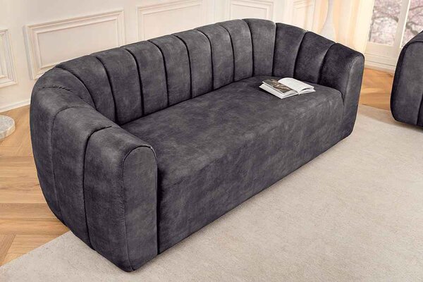 Designová sedačka Kalei 200 cm antracitový samet