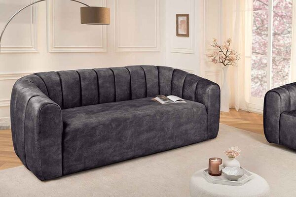 Designová sedačka Kalei 200 cm antracitový samet