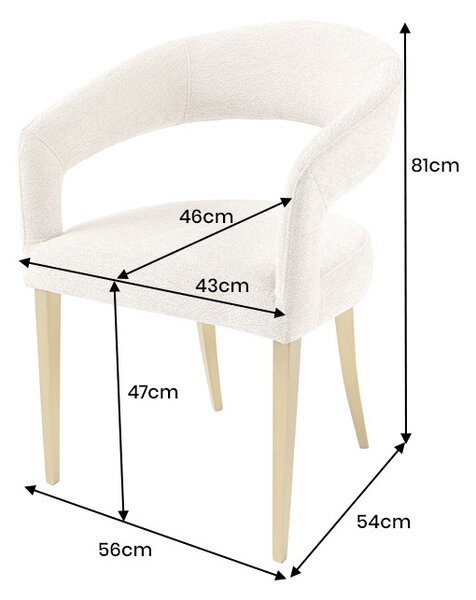 Designová jídelní židle Fionnula béžová