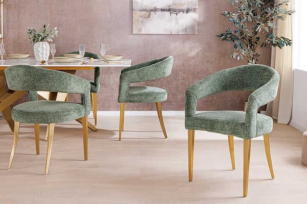Designová jídelní židle Fionnula zelená