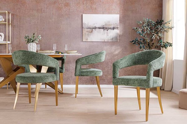 Designová jídelní židle Fionnula zelená