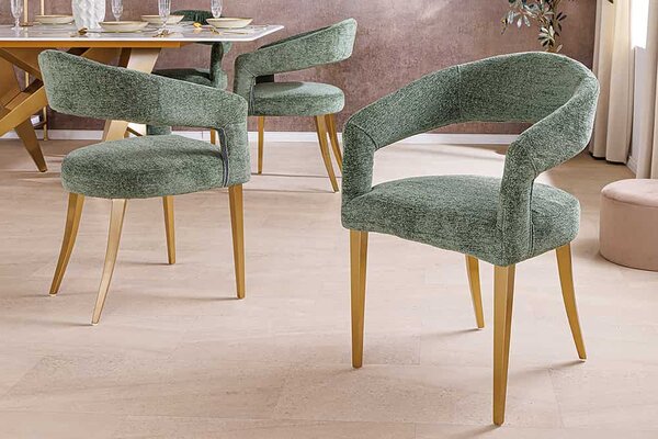 Designová jídelní židle Fionnula zelená