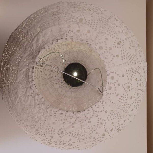 DECOLED Solární lampion, 30 cm, teple bílá, bílá