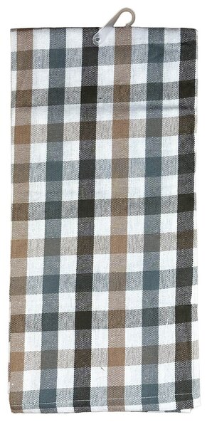 Euromat kuchyňská utěrka ANNA béžová a šedá kostka, 1 kus, 45x65cm