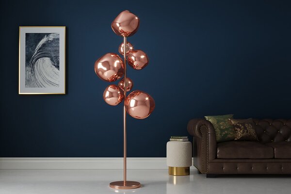 Designová stojanová lampa Hanzila 168 cm měděná