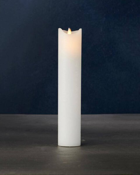 SIRIUS Vosková LED svíčka Sara, 25 cm, bílá