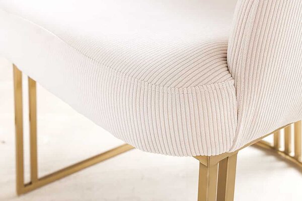 Designová jídelní židle Napayshni béžový manšestr