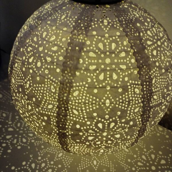 DECOLED Solární lampion, 30 cm, teple bílá, bílá