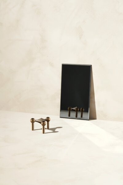 Designový svícen STOFF Nagel Bronzed Brass