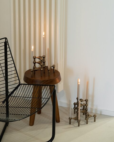 Designový svícen STOFF Nagel Bronzed Brass