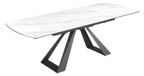 Roztahovací keramický jídelní stůl Kody 180-230 cm bílý