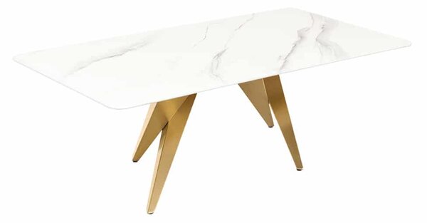 Keramický konferenční stolek Zephyra 130 cm bílý
